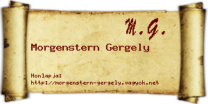 Morgenstern Gergely névjegykártya